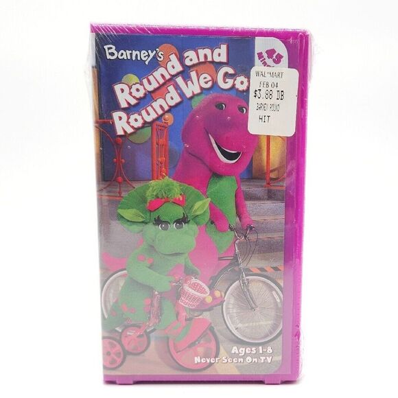 Other - NEW Barney's Round And Round We Go VHS Sing Along Songs Factory Sealed Clamshell